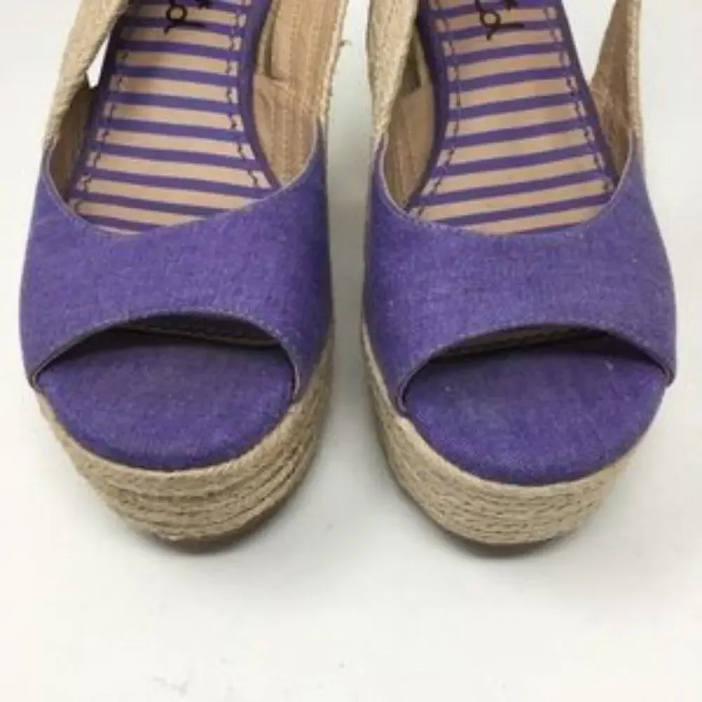 Splendid Purple Espadrille Wedges size 7.5M